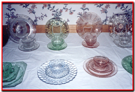 Several Patterns Of Depression Glass
